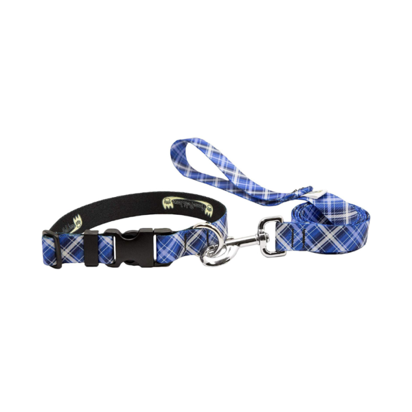 1 Inch Wide Adjusts to 11.5-17.5 Inches, Medium, Blue Plaid - Image 3