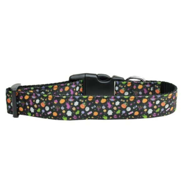 1" x 6 ft. leash Pet Dog Cat Nylon Collar "Halloween Confetti" - Image 2