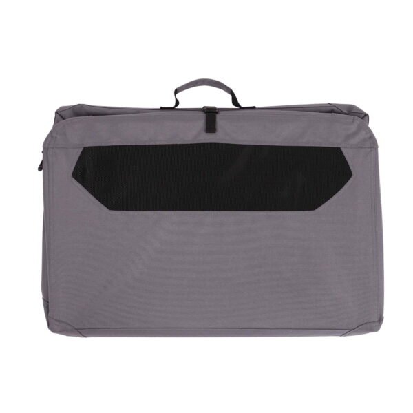 Folding Soft Dog Crate, 3-Door Pet Kennel, 26", Gray - Image 3