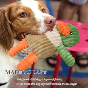 5 Pack Plush Squeaky Stuffed Animal Toys for Dogs, Multicolor