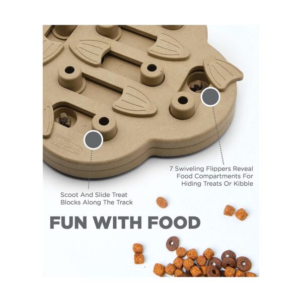 Hide N' Slide Interactive Treat Puzzle Dog Toy, Tan, One-Size - Image 3